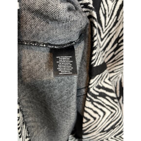 Ann Taylor Zebra Print Sheath Dress Petite 2P Black White Sleeveless Work - Picture 4 of 12